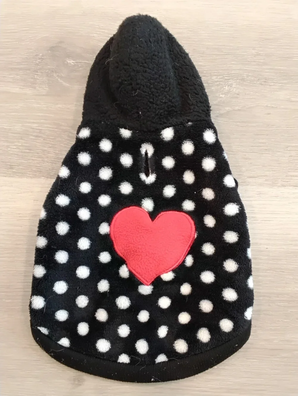 Heavy Weight Black Poka Dot Dog Sweater/Jacket Size XS/Small